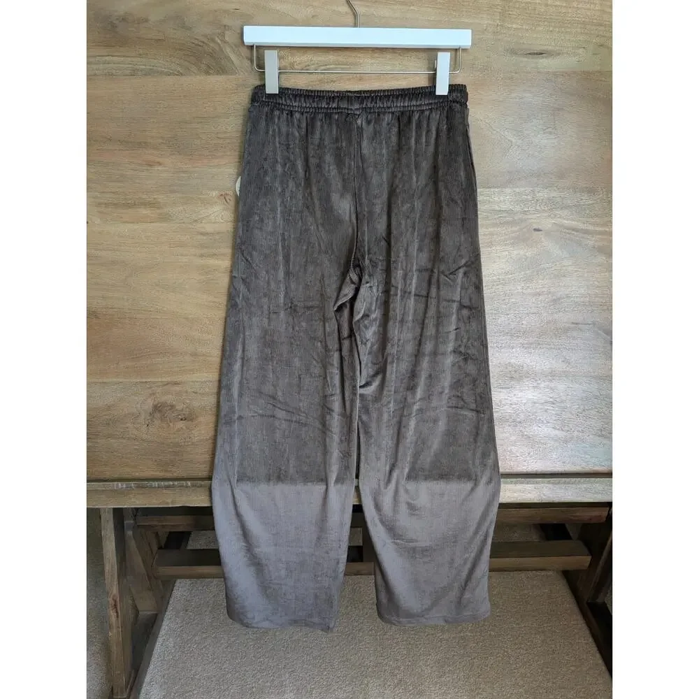 NWT Vuori Haven Pants Womens XS Dark Java Corduroy Straight Leg Pull On VW4431